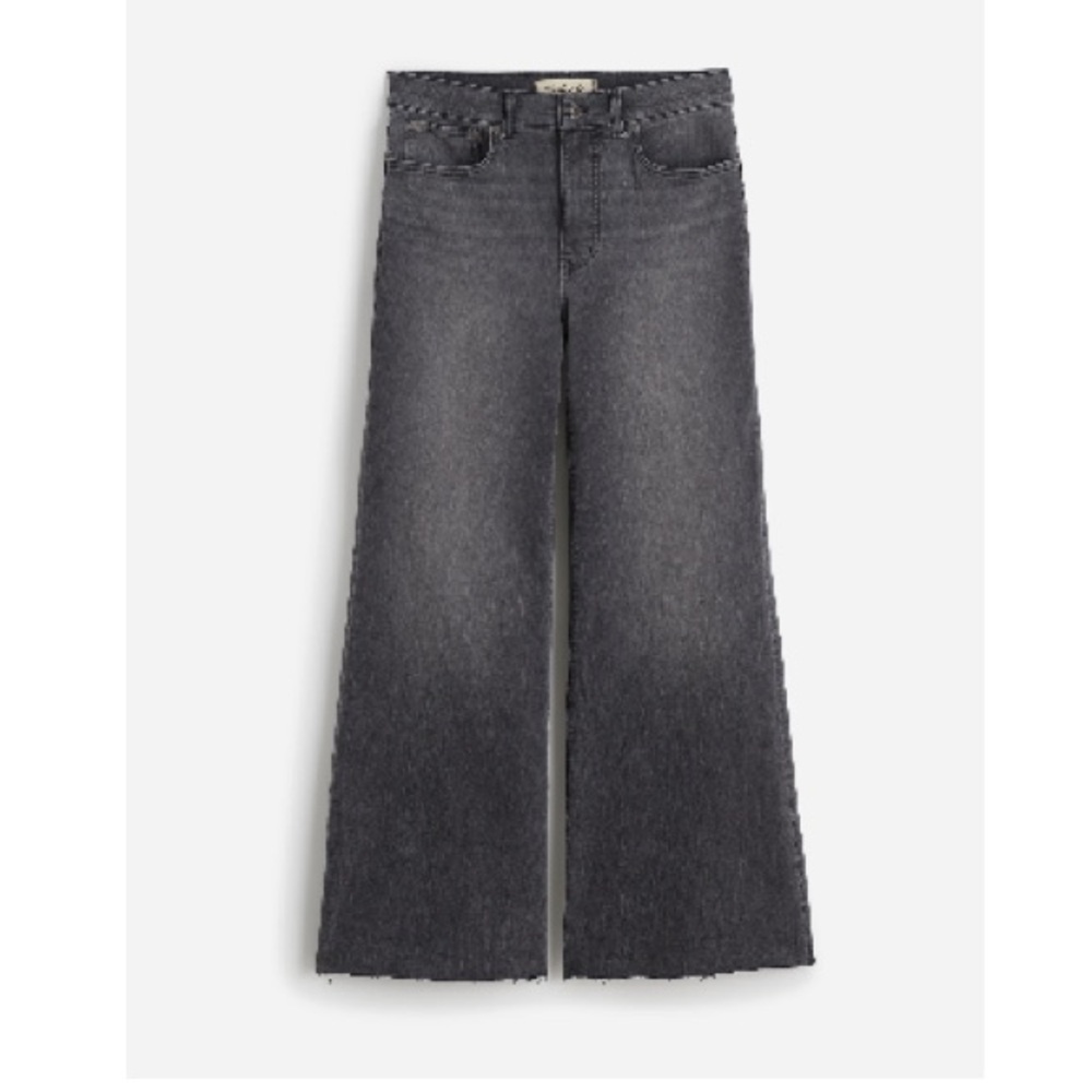 Madewell flared wide leg cropped jeans